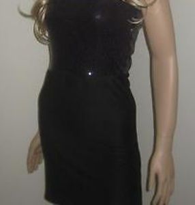 Glam sequin strapless mini dress purple/black